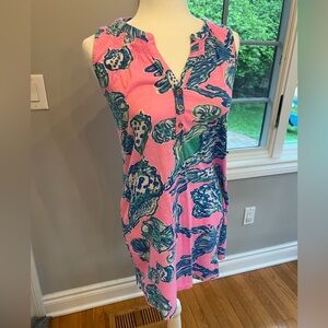 Lilly Pulitzer Pink Sleeveless V-Neck Sundress